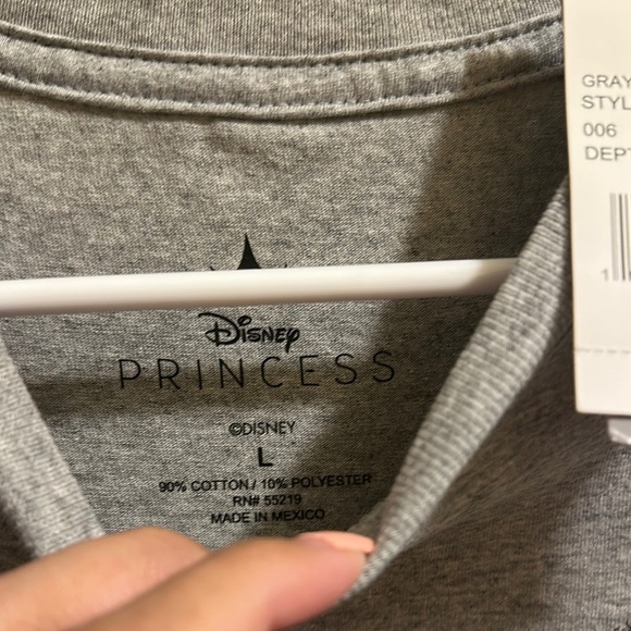 Disney Gray Graphic T-Shirt with Princess Design - Picture 2 of 4